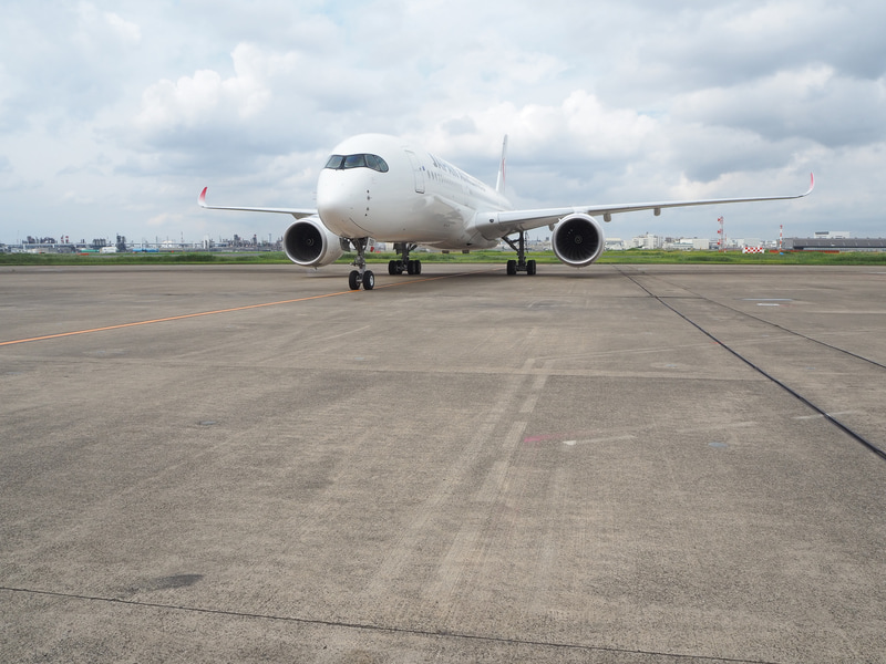 9号機が羽田に到着した（写真提供：日本航空）