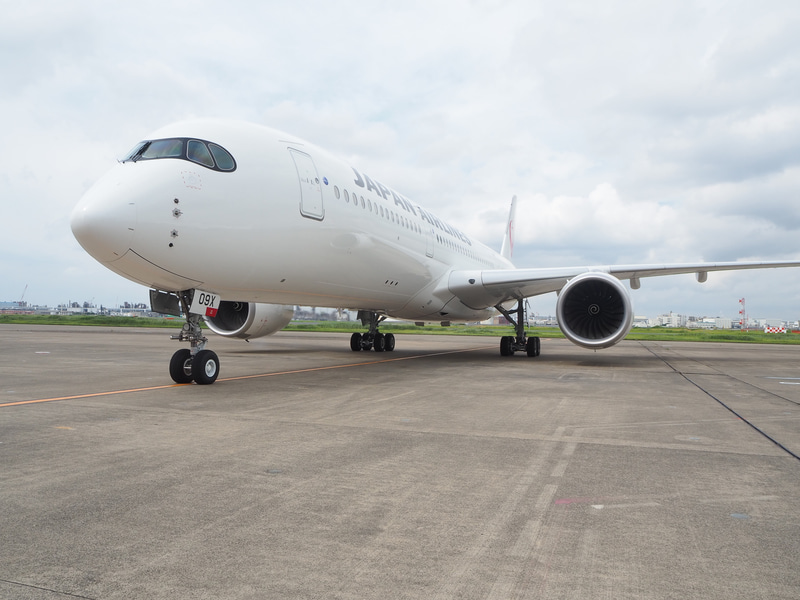 9号機が羽田に到着した（写真提供：日本航空）