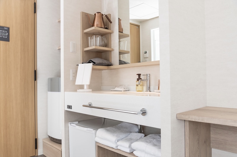 洗濯機付きの客室も