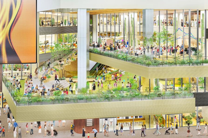 2～3階の屋内外広場イメージ