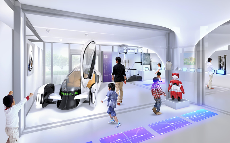 東京スカイツリータウン 4階 スカイアリーナ特設パビリオン「Society 5.0の未来像」展示イメージ