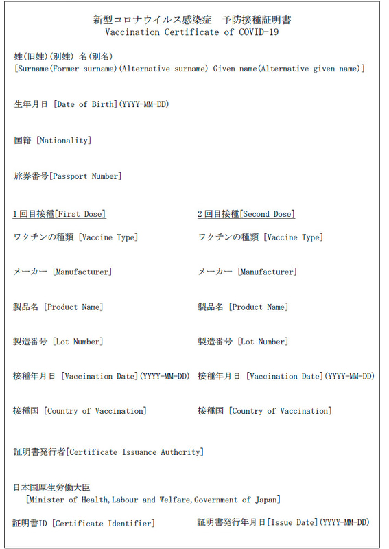 海外渡航用の新型コロナワクチン接種証明書の交付申請を開始する