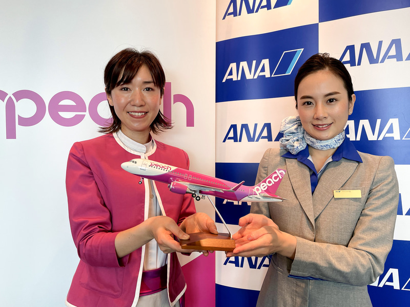 ANAとピーチが一部路線でコードシェアを開始する
