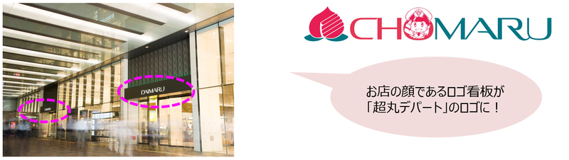 「超丸デパート」仕様の看板