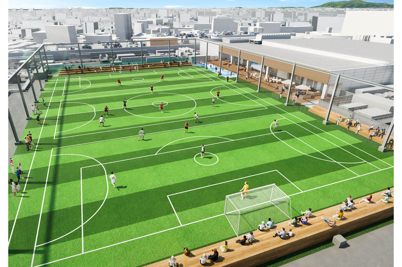 2022年春開業予定の「三井ショッピングパーク ららぽーと福岡」屋上に、「MIFA Football Park 福岡」と「スポーツパーク」がオープン