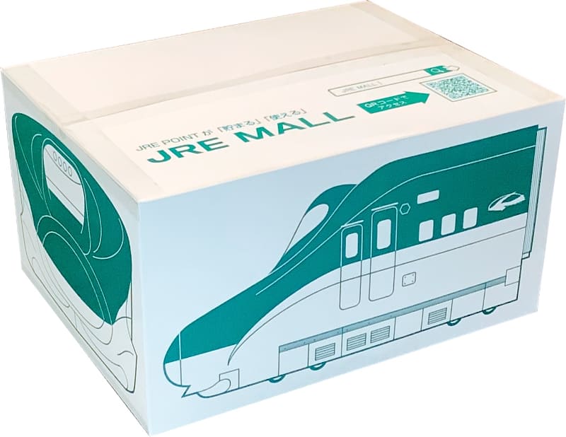 JR東日本はJRE MALLで対象商品を購入した人にE5系「はやぶさ」が描かれたオリジナルボックスで商品を配送する