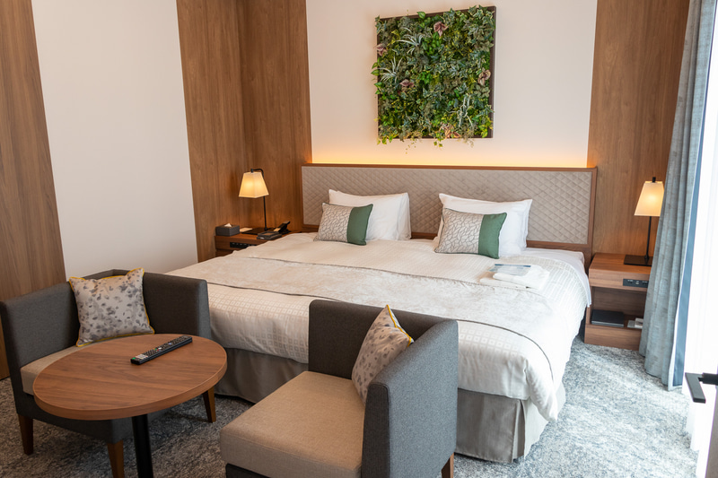 ガーデンスイートのベッドルーム