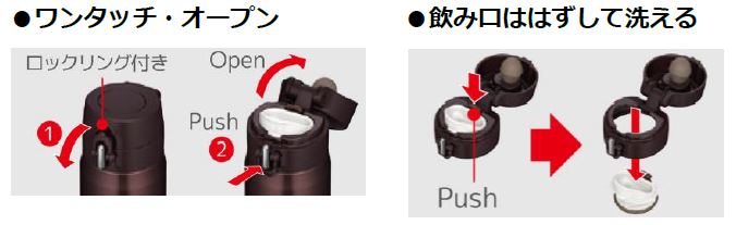飲み口は外して洗える