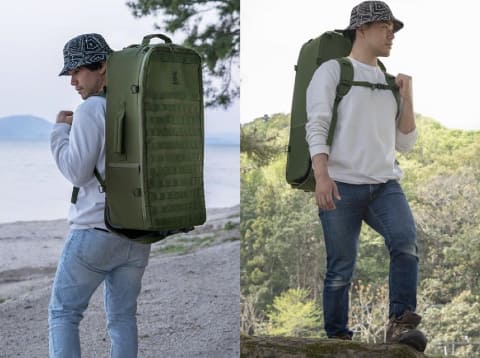 ビーズ、キャンプ道具が入るスーツケース「キャンパーノ