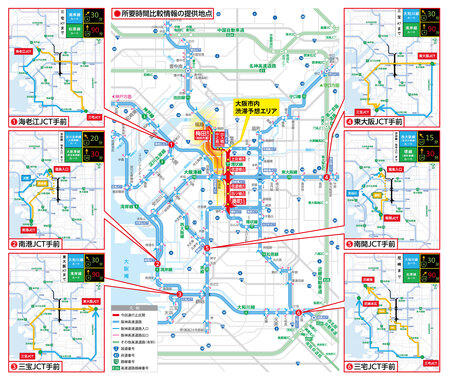 所要時間比較情報の提供地点