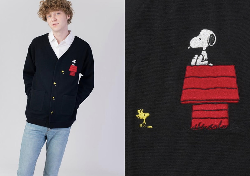 カーディガン「スヌーピーとウッドストック」
