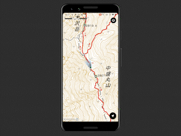 地図が北向きに固定の「従来のベーシック地図 」
