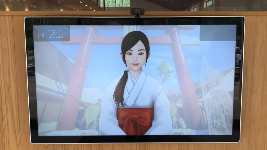 道の駅「かさま」などに来訪者の嗜好に応じた情報提供を行なうバーチャル観光案内システムを導入する