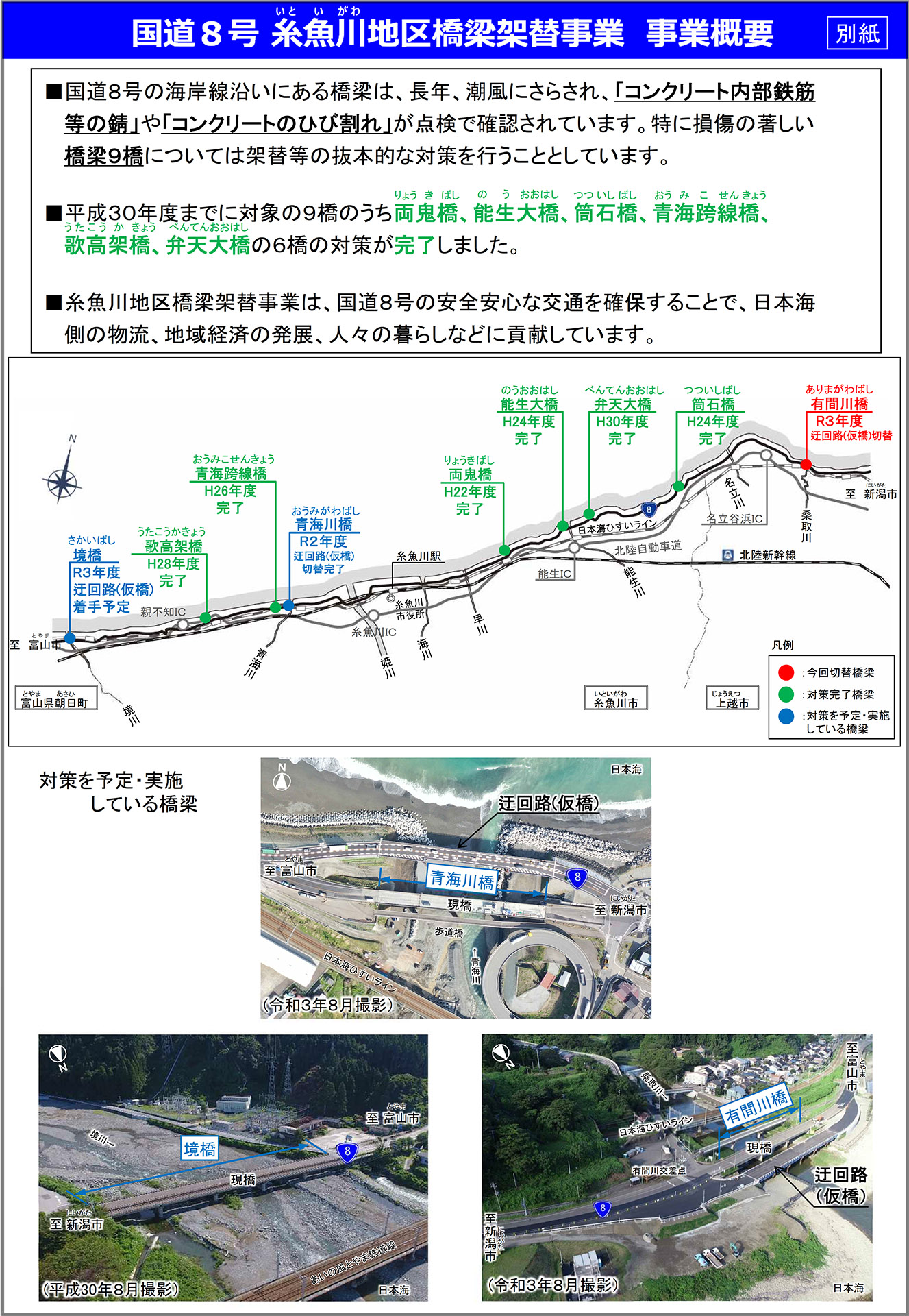 国道8号糸魚川地区橋梁架替事業