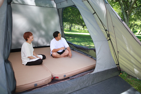 QUICKCAMP極上インフレーダブルベッド　エアーベッド キャンプ　寝床 極上インフレータブルベッド 10cm ダブル ｜商品｜QUICKCAMP(クイック