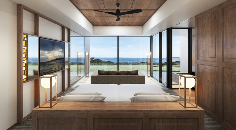 五島つばき空港からクルマで10分の場所に位置する