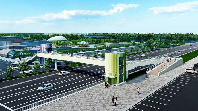 刈谷ハイウェイオアシスの園路橋名が「オアシスレインボー」に決定