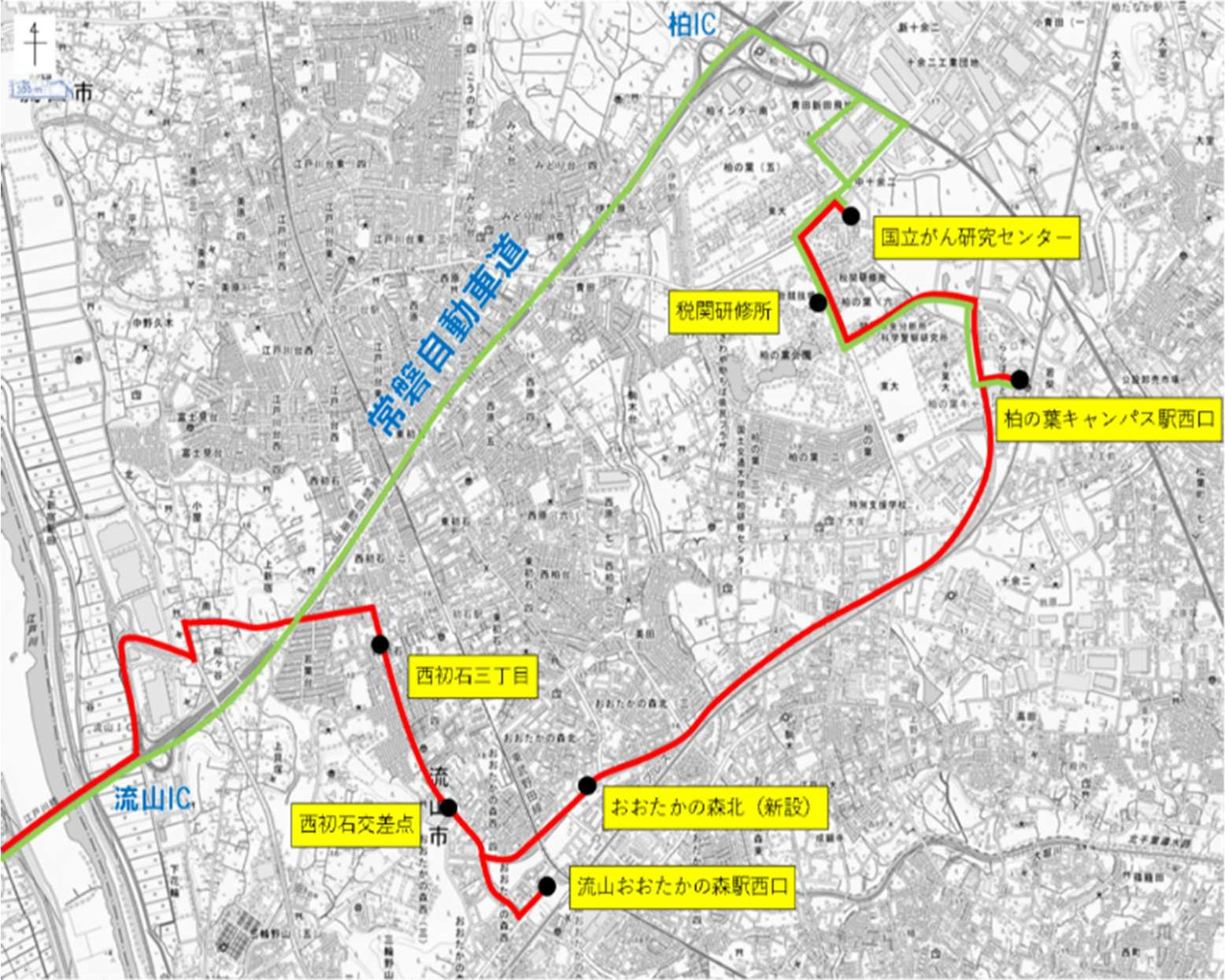 柏の葉・流山おおたかの森の乗降場