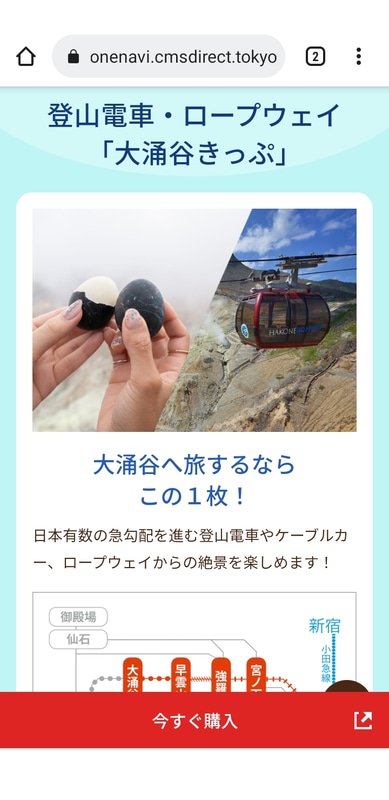 デジタルチケット紹介・購入画面