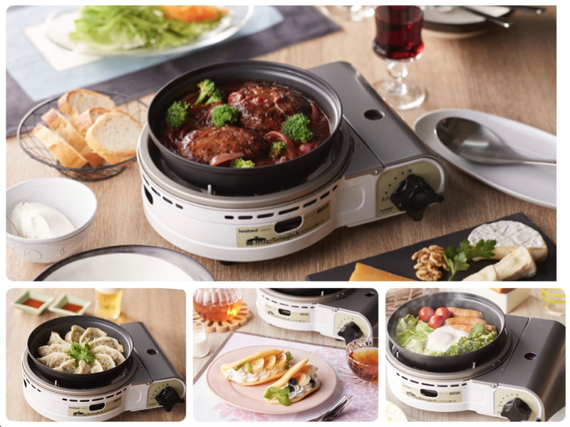 付属のグリルパンで「焼く」「煮る」「蒸す」「炊く」の4役が可能