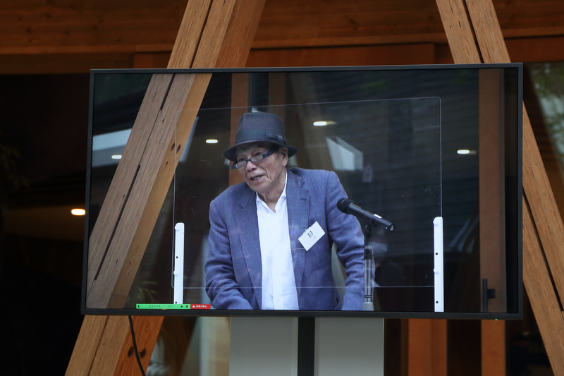 ビデオにてあいさつを行なった株式会社アールシーコア 代表取締役社長 二木浩三氏