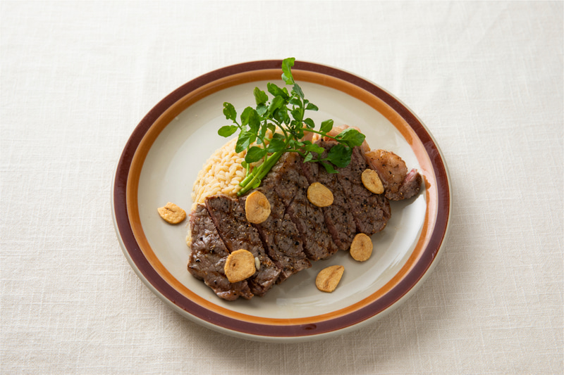 ガーリックステーキ ダイズライス