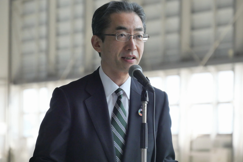 SAF Flight Initiativeについて説明する、全日本空輸株式会社 代表取締役社長 平子裕志氏