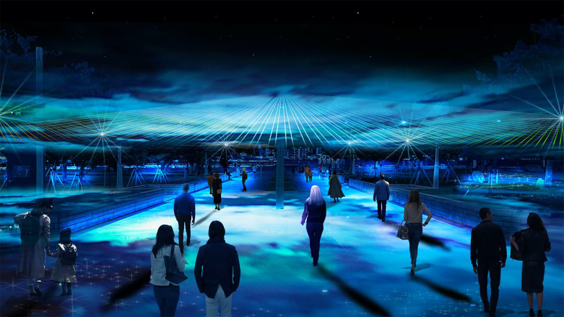 神戸メリケンパークイルミネーション事業の優先交渉権者にソニーPCLとDNAの共同事業体を選定。メリケンパークを海底に見立てたイルミネーションイベントを12月に開催する