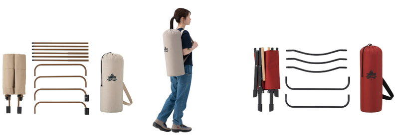 パーツが分解できる組立て式で超コンパクト収納が可能