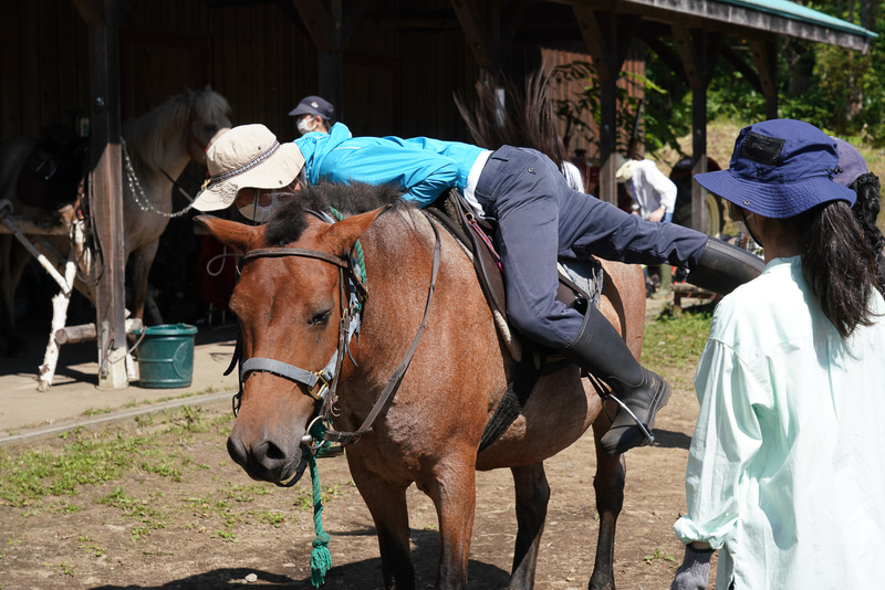 慣れないと馬に乗るのもひと苦労