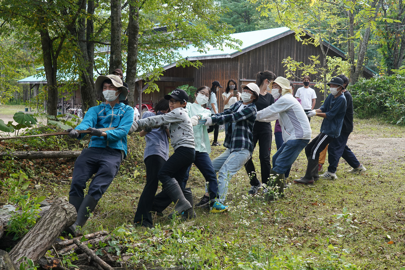 メンバー総出で引いている