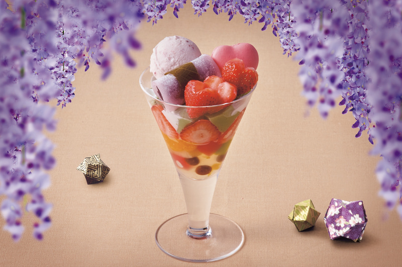 苺あんみつパフェ