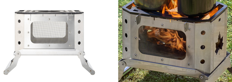 窓から炎が見える