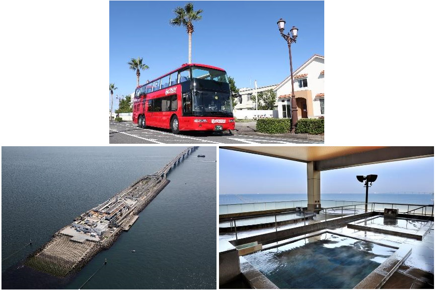 木更津駅と東京湾アクアライン・海ほたるを往復するオープントップバス運行