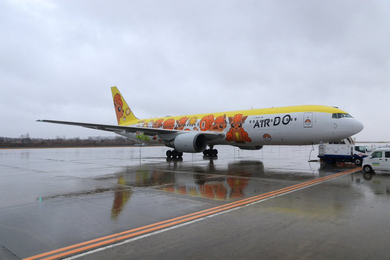 ロコンの描かれた機体右側面とアローラロコンの描かれた機体左側面