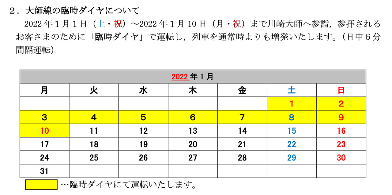 京急 大師線の増発