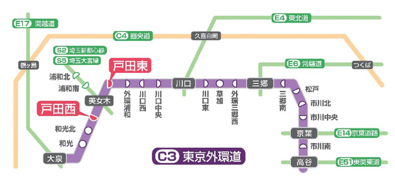 NEXCO東日本が外環 戸田西IC/戸田東ICの料金所でETC専用運用を開始する