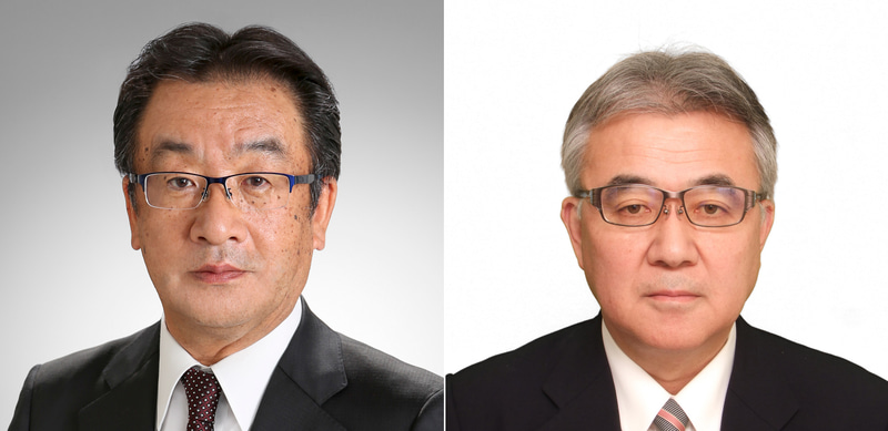 新しい副会長に原優二氏（風の旅行社 代表取締役、右）と酒井淳氏（阪急交通社 代表取締役社長、左）