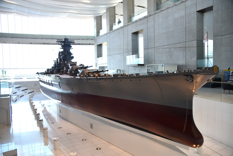 同館のシンボル・戦艦「大和」の1/10模型
