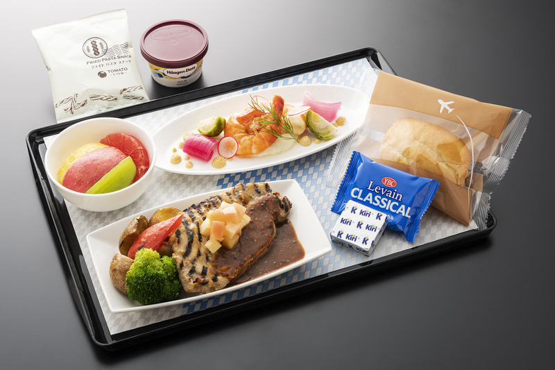 プレミアムエコノミークラス機内食