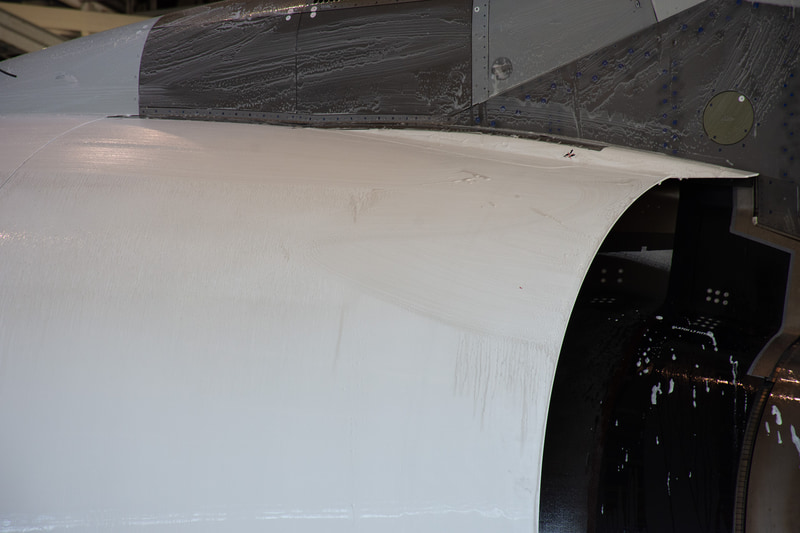 水をかけて、洗剤で汚れを浮かせて、水ですすぐ。これを範囲を区切って繰り返す