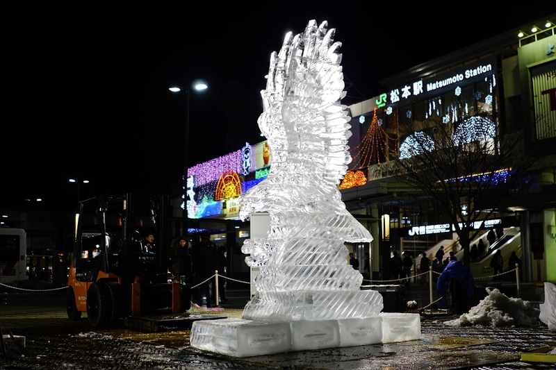 「氷彫刻作品特別展示」