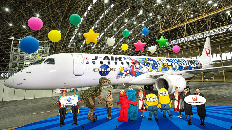 「JAL×ユニバーサル・スタジオ・ジャパン ジェット」が就航した