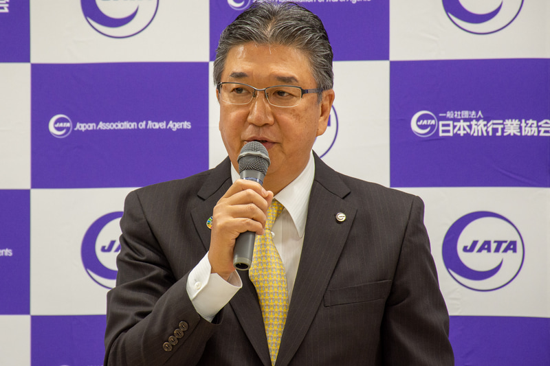 会長 髙橋広行氏（株式会社JTB 取締役会長、国内旅行担当）