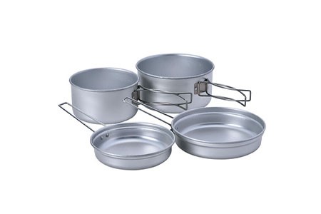 軽量、熱伝導性、非磁性に優れるアルミ製のクッカー