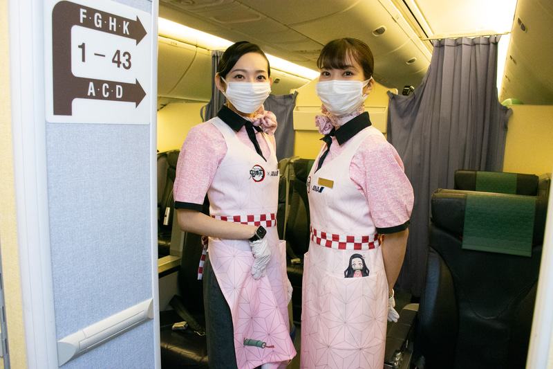 エプロンは細部まで細かい作り。ポケットには小さくなった禰豆子が収まっている（よくみると全身描かれている）