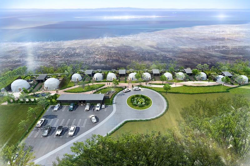 大阪府初の大型ドーム型グランピング施設「SKY DOME阪南」が開業する