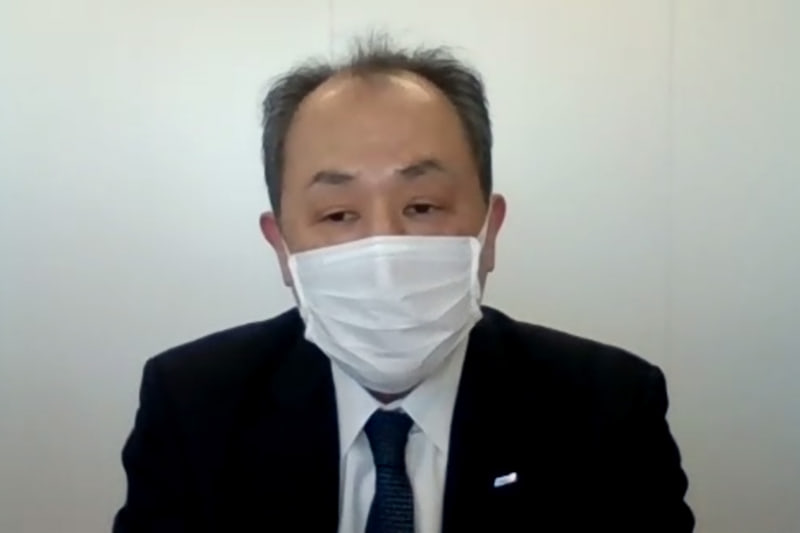 ANAHDが2021年度第3四半期決算を発表。説明を担当したのはANAホールディングス株式会社 取締役 専務執行役員 福澤一郎氏