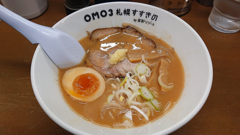 ドラムカンスープ 天鳳の味噌ラーメン。3種類の味噌をブレンドしたコクのある旨さ