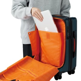 BEAMS DESIGNのスーツケース発売。フロントオープン、静音キャスターの